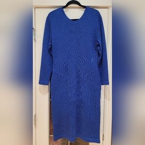 Sparkle Thread Royal Blue Long Sleeve Knit Dress